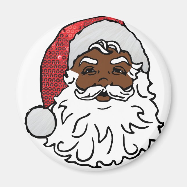 black santa claus magnet (Front)