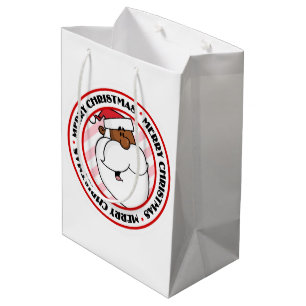 Black Santa Claus Medium Gift Bag