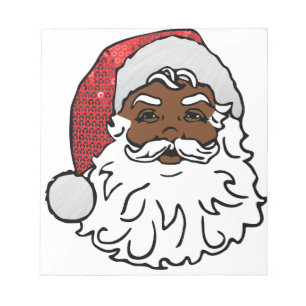 black santa claus notepad