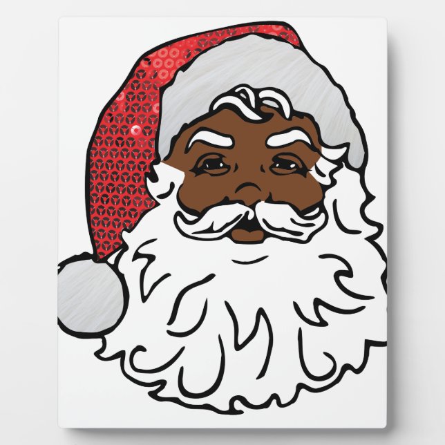 black santa claus plaque (Front)
