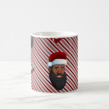 Black Santa Claus Red Striped