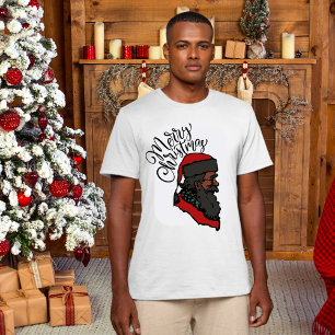  Black Santa Claus T-Shirt   Christmas Shirts