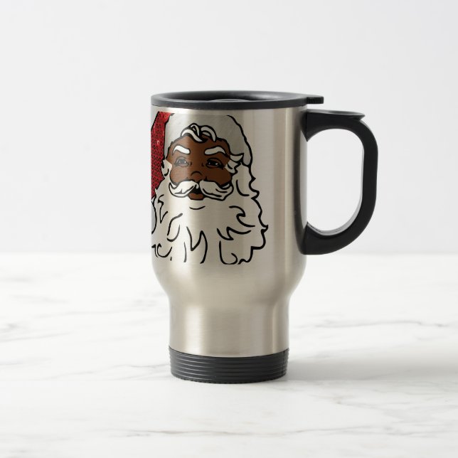 black santa claus travel mug (Right)