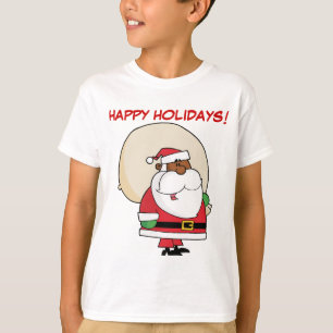 Black Santa Claus with Toy Sack T-Shirt