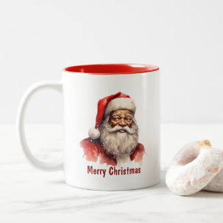 Black Santa Coffee Mug