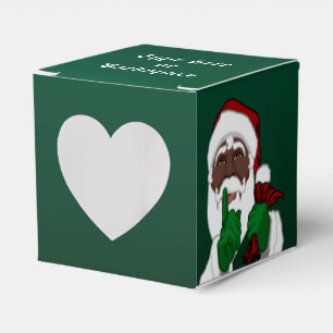 Black Santa Gift Box Personalise Christmas Boxes