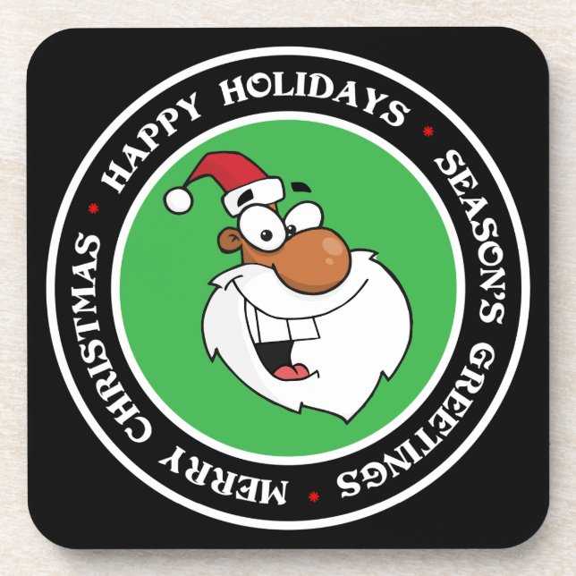 Black Santa is Making His Naughty List Coaster (Front)
