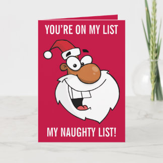 Black Santa is Making His Naughty List Holiday Card