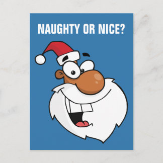 Black Santa is Making His Naughty List Holiday Postcard