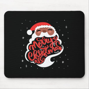 Black Santa Merry Christmas All Toddler T Shirt  Mouse Mat