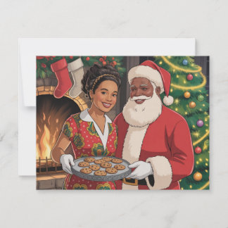 Black Santa & Mrs. Claus Christmas Card 