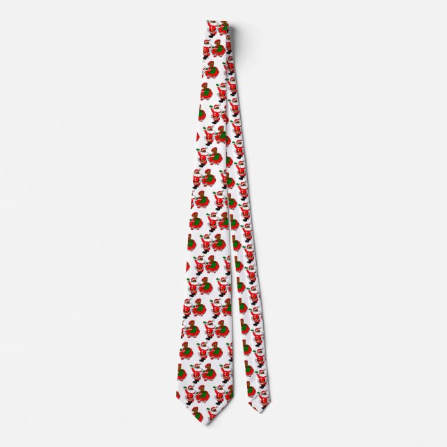 black santa mrs claus tie (Front)
