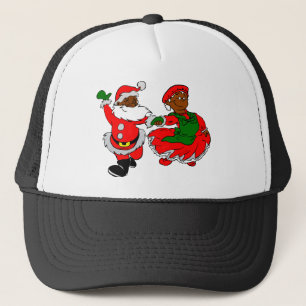 black santa mrs claus trucker hat