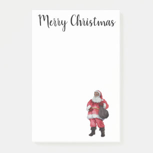 Black Santa Notepad Post It Notes