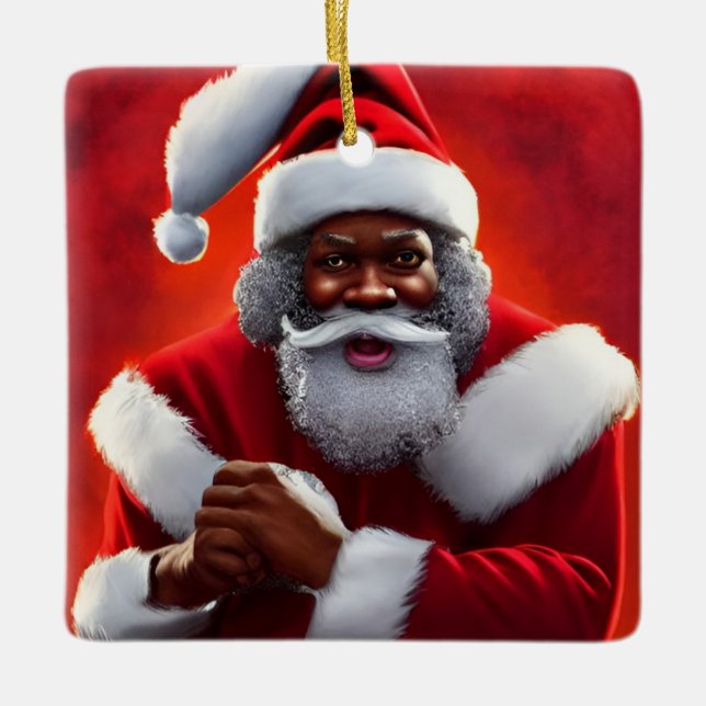 Black Santa ornament (Front)