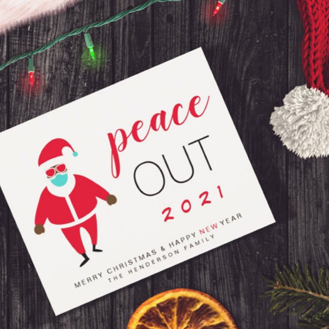 Black Santa Peace Out 2021 Funny Christmas Holiday (Creator Uploaded)