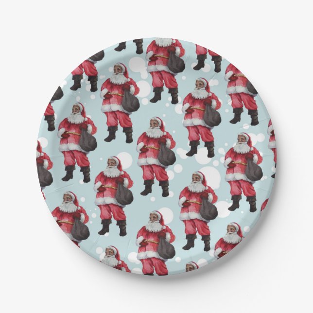 Black Santa Plates (Front)