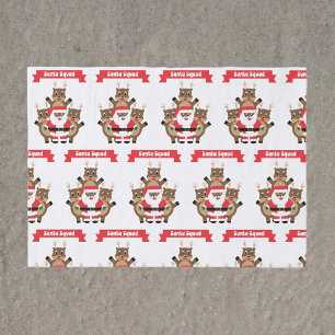 Black Santa Squad Christmas Funny Reindeer Tissue Paper