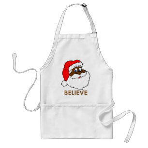 Black Santa Standard Apron