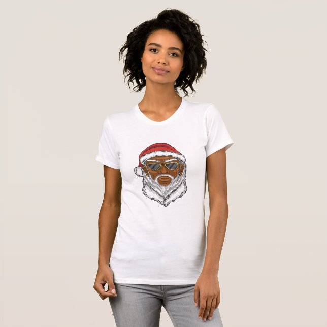 Black Santa T-Shirt (Front Full)