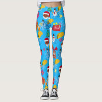 black santa taco christmas leggings