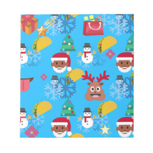 black santa taco christmas notepad