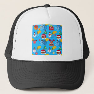 black santa taco christmas trucker hat