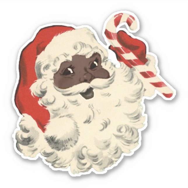 Black Santa with Candy Cane (Front)