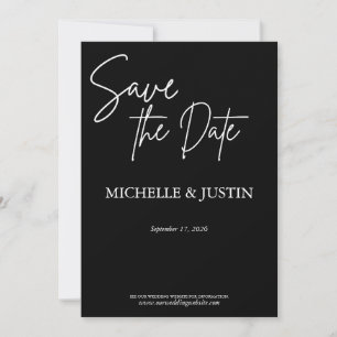 Black  Save The Date