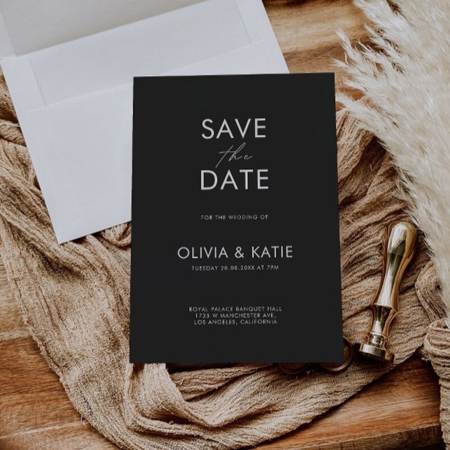 Black Save the Date Template (Black Save the Date Template)