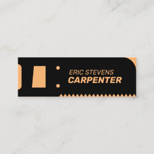 Black saw shape frame mini business card