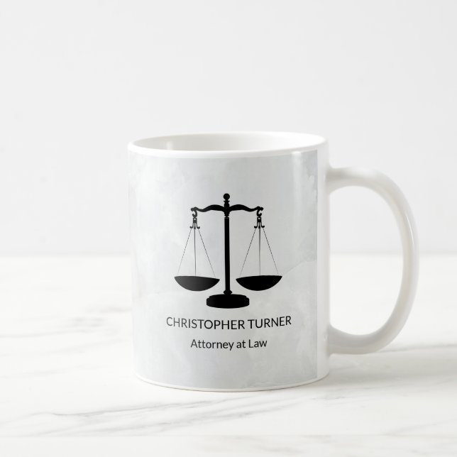Black Scale of Justice Coffee Mug (Right)