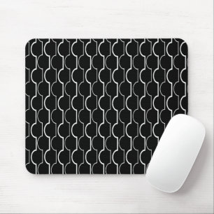 Black Scallops Mouse Mat