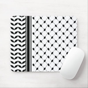 Black Scarf Hatta Keffiyeh Pattern  Mouse Mat