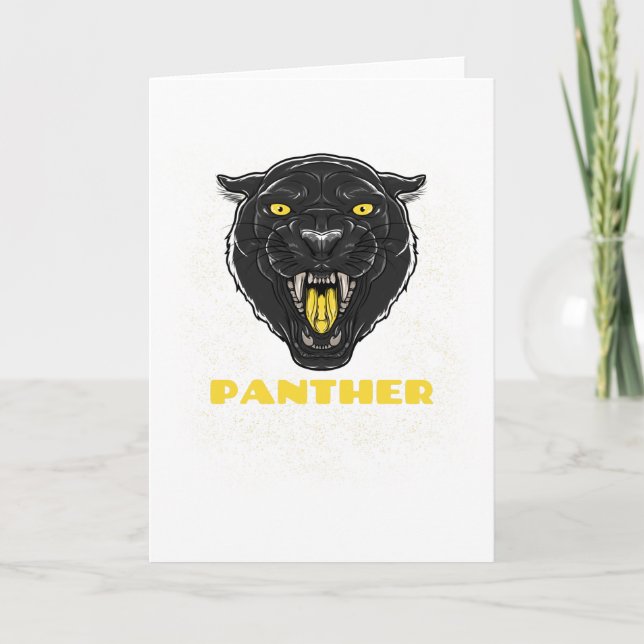 Black Scary Panther Card (Front)