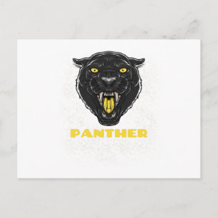 Black Scary Panther Postcard