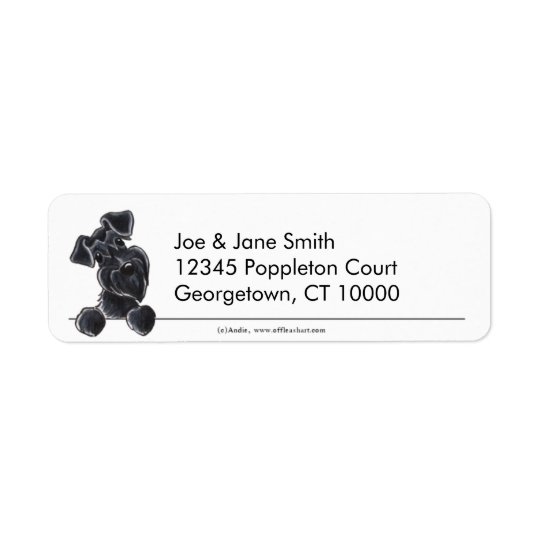 Black Schnauzer Clean & Simple Return Address Label