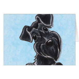 Black Schnauzer Natural Ears Custom