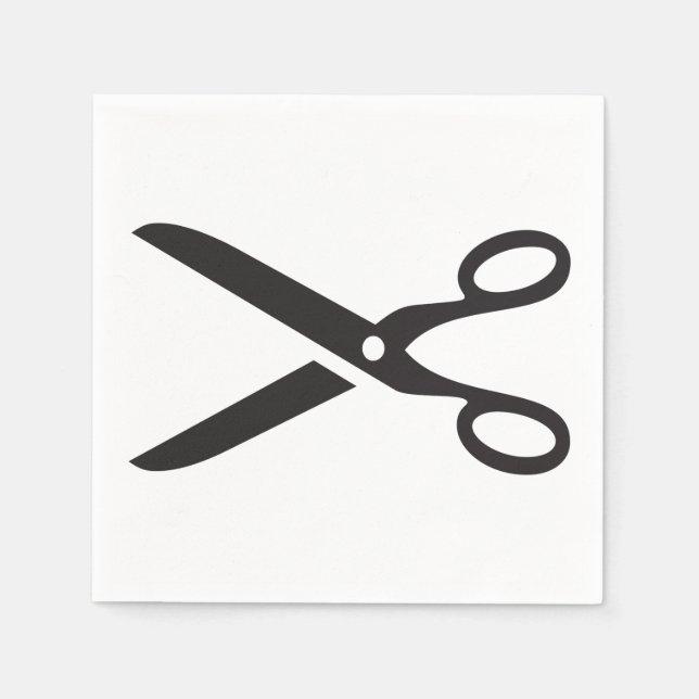 Black Scissors Napkin (Front)