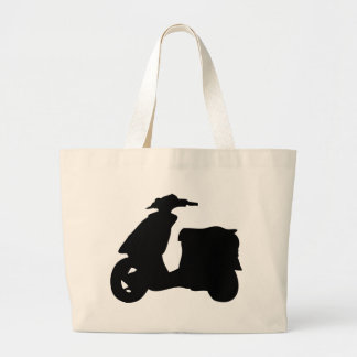 black scooter icon large tote bag