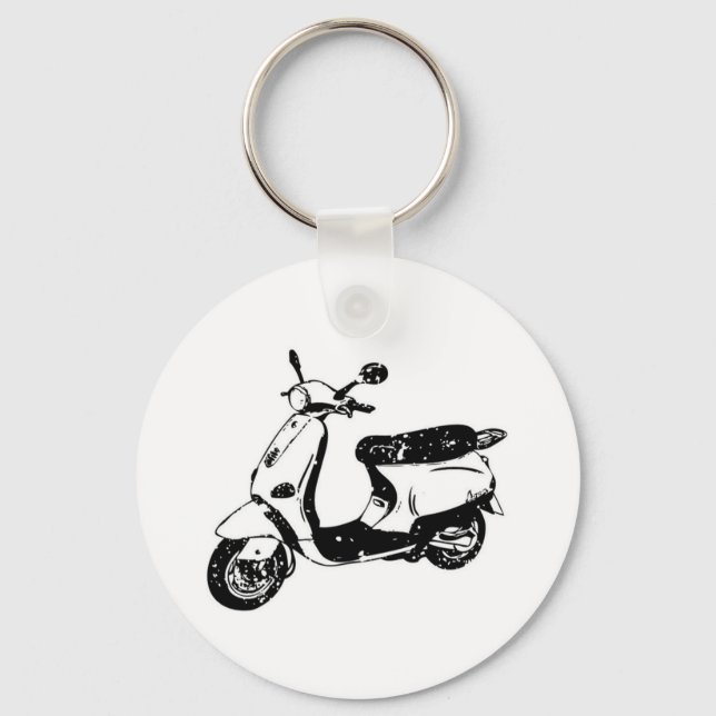 Black Scooter Key Ring (Front)