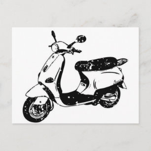 Black Scooter Postcard