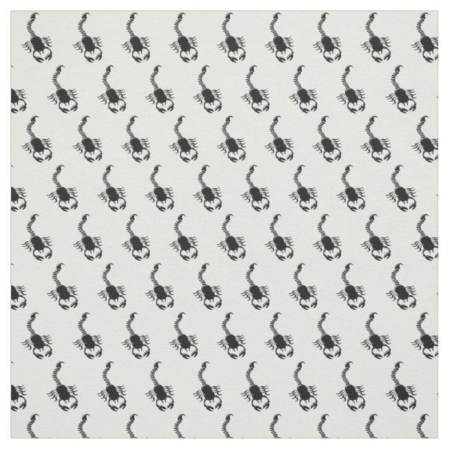 Black Scorpion Design Fabric (Swatch)