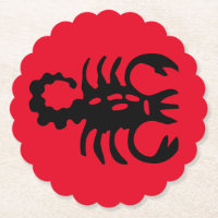 Black Scorpion on Red sting design Scorpio zodiac
