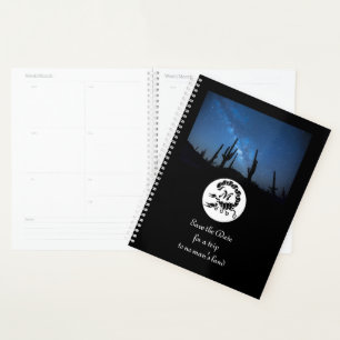 Black Scorpion Silhouette Monogram Photo Planner