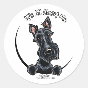 Black Scottie IAAM Classic Round Sticker