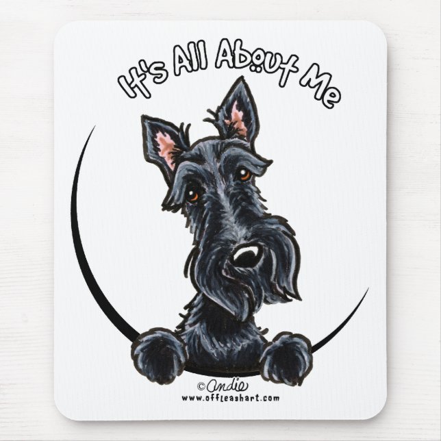 Black Scottie IAAM Mouse Mat (Front)