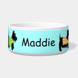 Black Scottie Terrier Dogs Name Personalised Blue