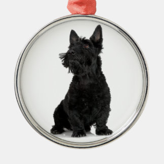 Black Scottish Terrier Metal Tree Decoration