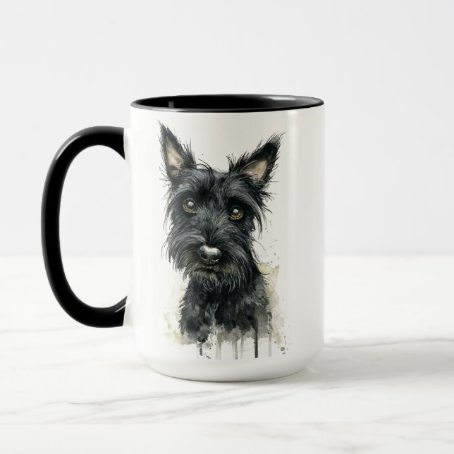 Black Scottish Terrier Mug (Left)
